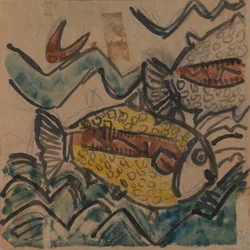 Fish Design for a Ceramic Plate, ca. 1930-1939