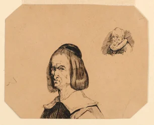 Heads of Two Men, in the Style of Frans Hals