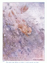 The snow was falling so thickly I could scarcely see him (illustration from 