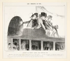The entrance to the great railway tunnel, from Les Chemins de Fer, in Le Charivari, 22 March 1844