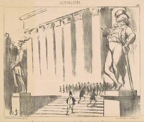 Project of statues to adorn... the Stock Exchange