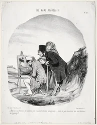 The Good Bourgeois, Plate 23: But Yes, My Dear, I Assure You That This Gentleman is Drawing