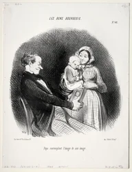 The Good Bourgeois, plate 40: Papa contemplates a likeness of his likeness