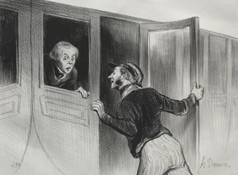The Railroads, plate 11: The Hazard of Sleeping on a Journey