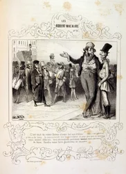 Illustrations about ideas and legends Philipon under the title Les Cent and Robert Macaire