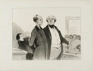 As you can see, Monsieur, I have enforced in my school perfectly good discipline. You cannot imagine to what extent I succeeded implanting in these young scholars a deep sentiment of respect towards their teacher, plate 23 from Professeurs Et Moutards