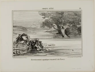 Aquatic Fun Borrowed from the Old Greeks, Plate 20 from Summer Sketches