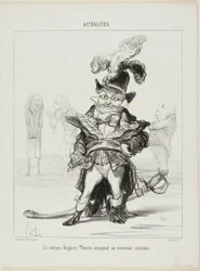 Citizen Thiers Trying on a New Costume, Plate 114 from Actualités
