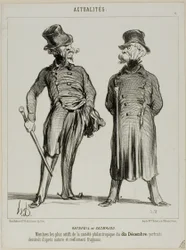 Ratapoil and Casmajou. The most active members of the philanthropic society of December 10: the portraits are drawn from nature and are of striking similarity, plate six from Actualités