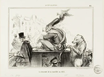 The Descent of the Courtille in 1855, plate 165 from Actualités