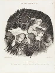 The Evening of the National Holiday. It never fails... you go out to see the fireworks, and all you get is waterworks!, plate 20 from The Best Days in Life