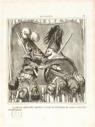 The New Neapolitan Buffoon. Receiving the congratulations of the DEVIL instead of being carried off by him, plate 229 from Actualités