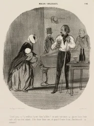You Tramp! I Would Like to See You Drown in Your Beer, Plate 48 from Moeurs Conjugales
