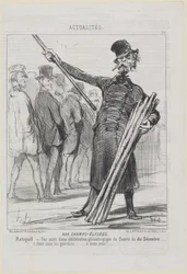 Ratapoil. On the Champs-Élysées