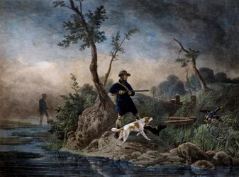 Duck Hunting in Marsh