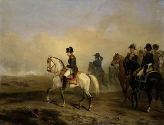 Emperor Napoleon I and His Staff on Horseback