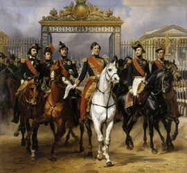 Louis Philippe and His Sons on Horseback at Versailles, June 10, 1837