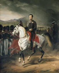 Portrait of Carlo Alberto Amedeo of Savoy, King of Sardinia, on Horseback