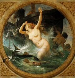 Steam Putting to Flight the Sea Gods Ceiling Painting, Salle des Pas Perdus
