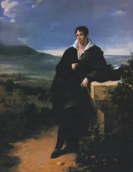Portrait of Camille de Tournon in the Roman Countryside