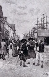 Along the Water Front in Old New York, Illustration from 