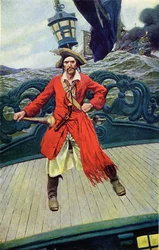 Captain Keith on the deck of his ship. Illustration from 