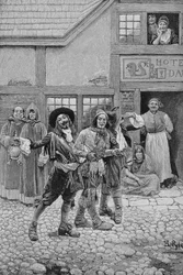 Coureurs de Bois, engraved by G.E. Johnson, illustration from 