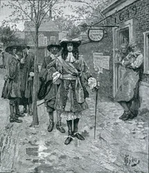 Governor Andros and the Boston People, engraved by A. Whitney, from Harper