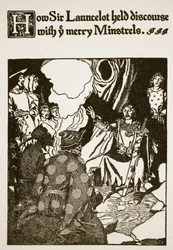 How Sir Launcelot Held Discourse with the Merry Minstrels, Illustration from 