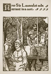 How Sir Launcelot Rode Errant in a Cart, Illustration from 