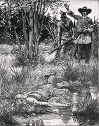 The Death of King Philip, Engraved by A. Hayman, from Harper