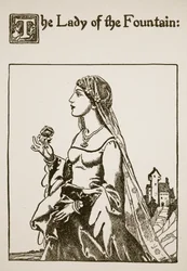 The Lady of the Fountain, Illustration from The Story of Sir Launcelot and His Companions, 1907