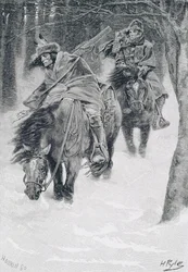 Travelling in Frontier Days, illustration from 