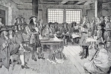 William Penn in Conference with the Colonists, Illustration from 