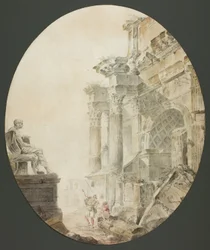 Arch of Constantine with Statue of Nero
