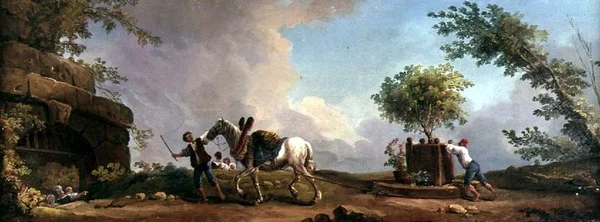 Gardeners Transporting an Orange Tree