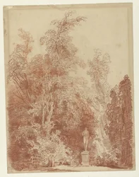 View in a Park with a Venus Statue