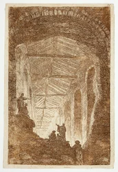 The Antique Gallery, plate ten from Les Soirées de Rome