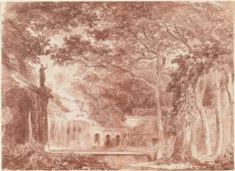 The Oval Fountain in the Gardens of the Villa d