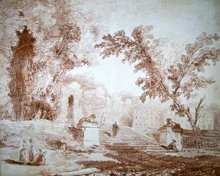 View of a Garden with a Terrace