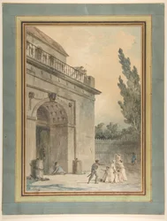 Visitors Leaving a Prison