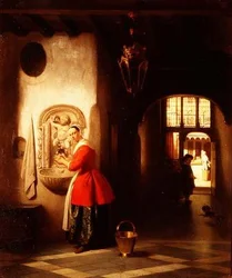 A Maid in a Hallway