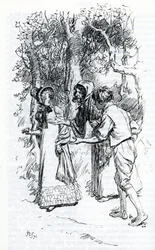 Harriet, attacked by gypsies (illustration)