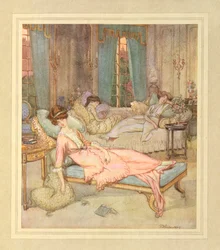 Three women sleeping, from 