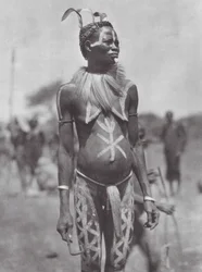 Nuba Woman with Festal Ornament