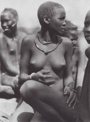 Africa: Nuer Girl Wearing Giraffe-Hair Necklace