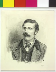 Abbey drawing in black, in the manner of a German from Carinthia