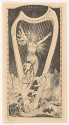 Maria Malibran before harp