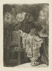 Company by a Chair and Table