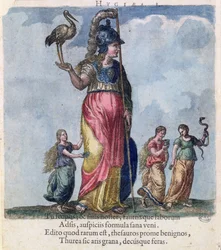Hygieia, from a collection of portraits of physicians by the Hungarian doctor, Sambucus